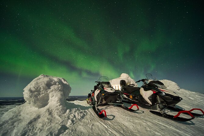 3 Hours Snowmobiling under Auroras and Night Sky - The Campfire Stop in the Sami-Style Tent