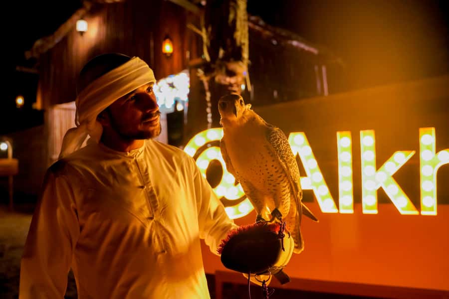 Dubai: Overnight Safari, Dinner, Stargazing & Al Khayma Camp - Dinner and the evening shows