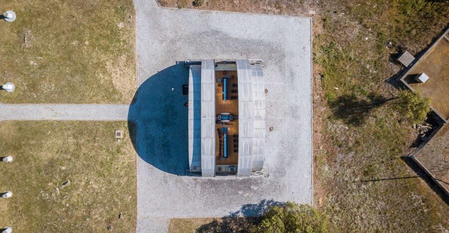 Exclusive visit to the Astronomical Observatory of Gaia - Inside the semi-cylindrical observatory