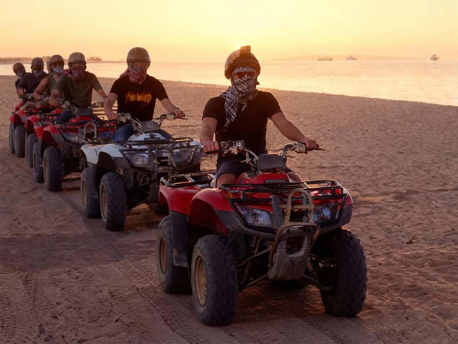 Hurghada: Quad Bike, Sea, Camel, Safari, Stargazing & Dinner - The quad station and the first test ride