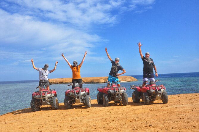 Hurghada: Stargazing, Camel Ride, Quad Bike, Bedouin Dinner, Show - Learning to handle the Honda quad bike