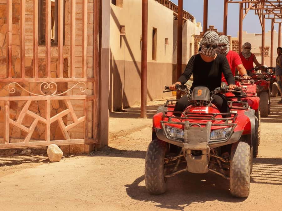 Hurghada: Sunset Quad Bike, Camel w/ Opt Stargazing and BBQ - Choosing between the fast and slower quad groups