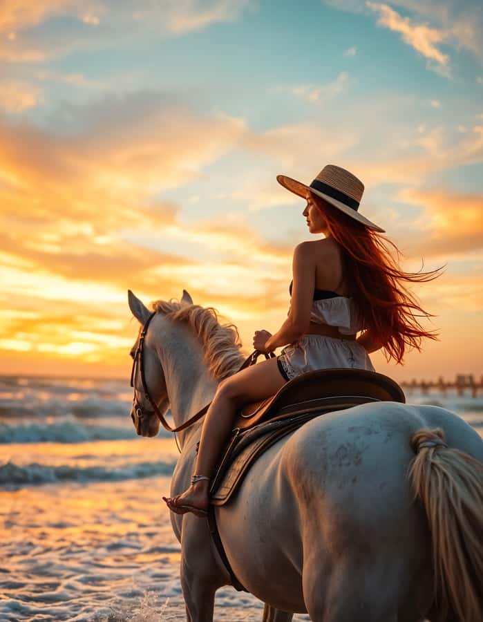 Marsa Alam: Sunset Horseback with Dinner, Show & Stargazing - Riding from desert tracks to the Red Sea