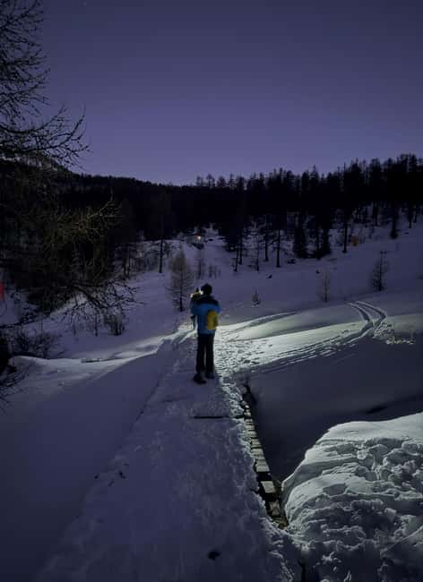 Milky Way: night snowshoe hike with a typical dinner in a mountain hut - At a glance