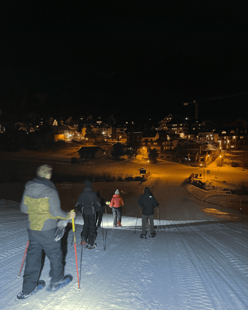 Milky Way: night snowshoe hike with a typical dinner in a mountain hut - Setting out from Bousson